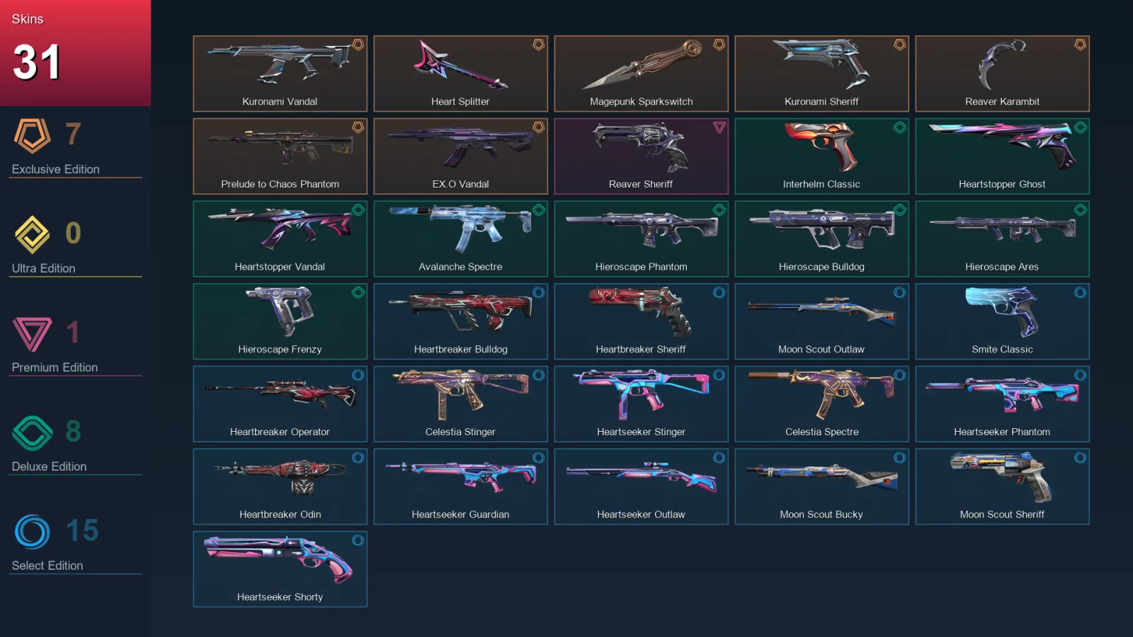EU | Lv51 | Unranked | 31 Skin | 17 Agent | 31 Buddy — Valorant account