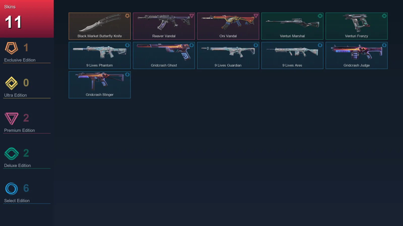 EU | Lv35 | Unranked | 11 Skin | 10 Agent | 15 Buddy