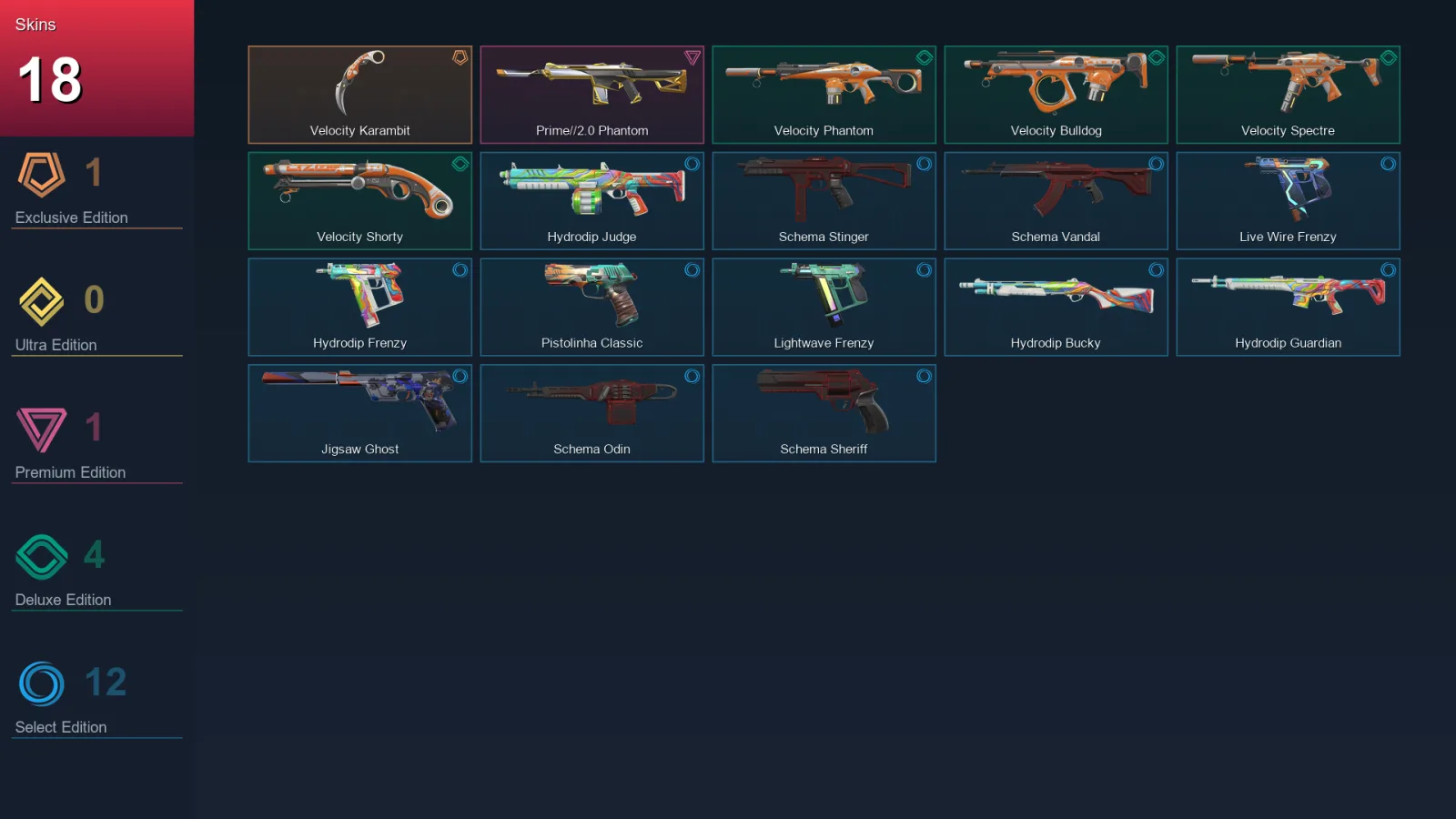 EU | Lv99 | Unranked | 18 Skin | 20 Agent | 51 Buddy