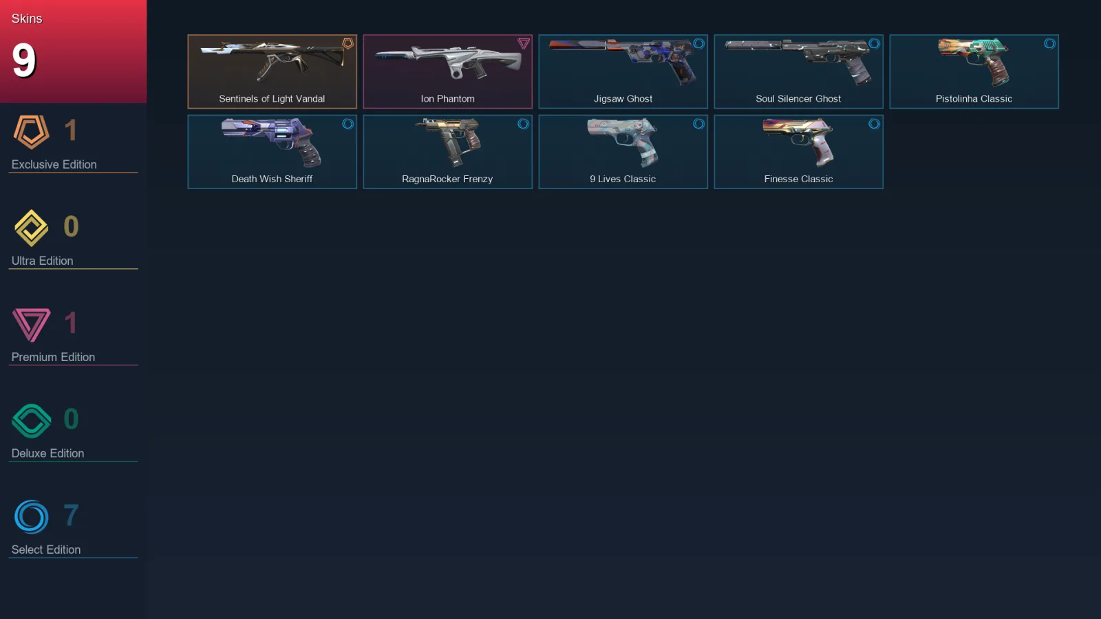 EU | Lv152 | Unranked | 9 Skin | 27 Agent | 79 Buddy