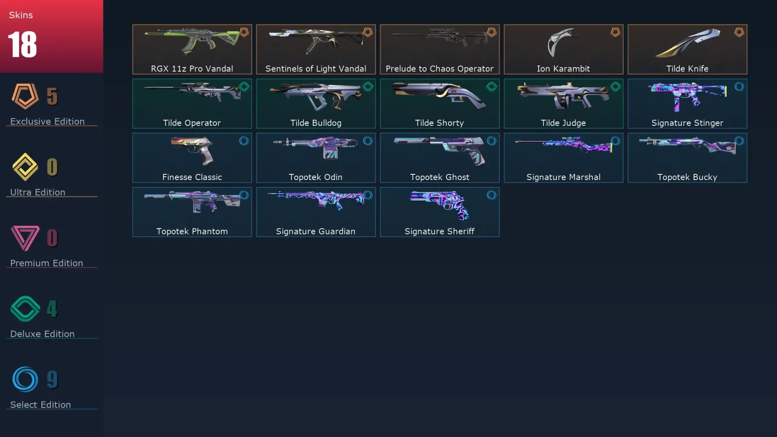 [Valorant] | EU | Level 89 | Gold 1 | 25 Agents | 18 Skins — Valorant account
