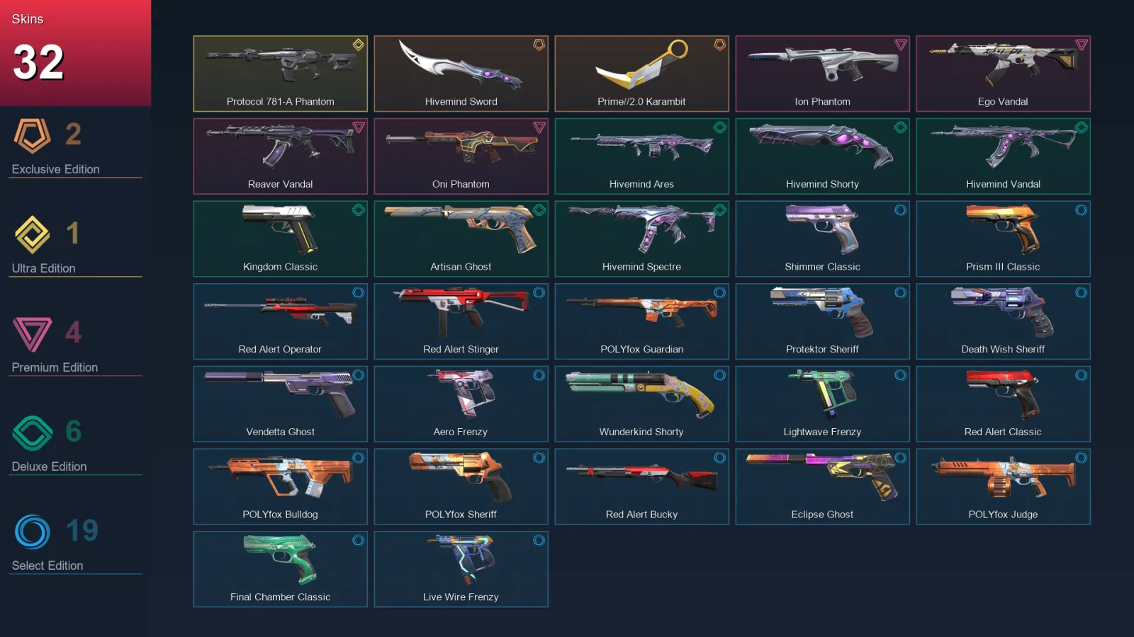 LA | Lv179 | Unranked | 32 Skin | 21 Agent | 75 Buddy — Valorant account