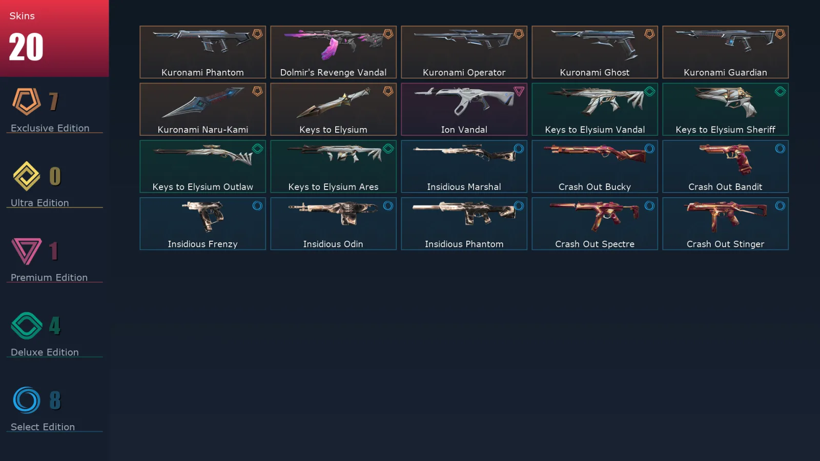 [Valorant] | EU | Level 42 | Silver 2 | 15 Agents | 20 Skins — Valorant account