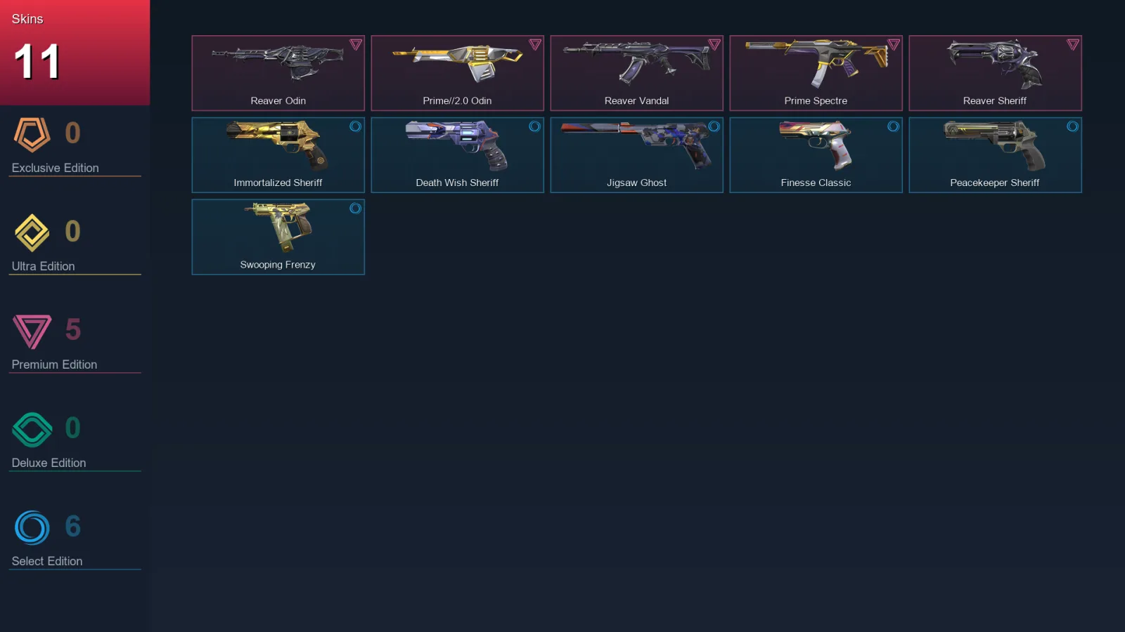 AP | Lv142 | Unranked | 11 Skin | 25 Agent | 66 Buddy