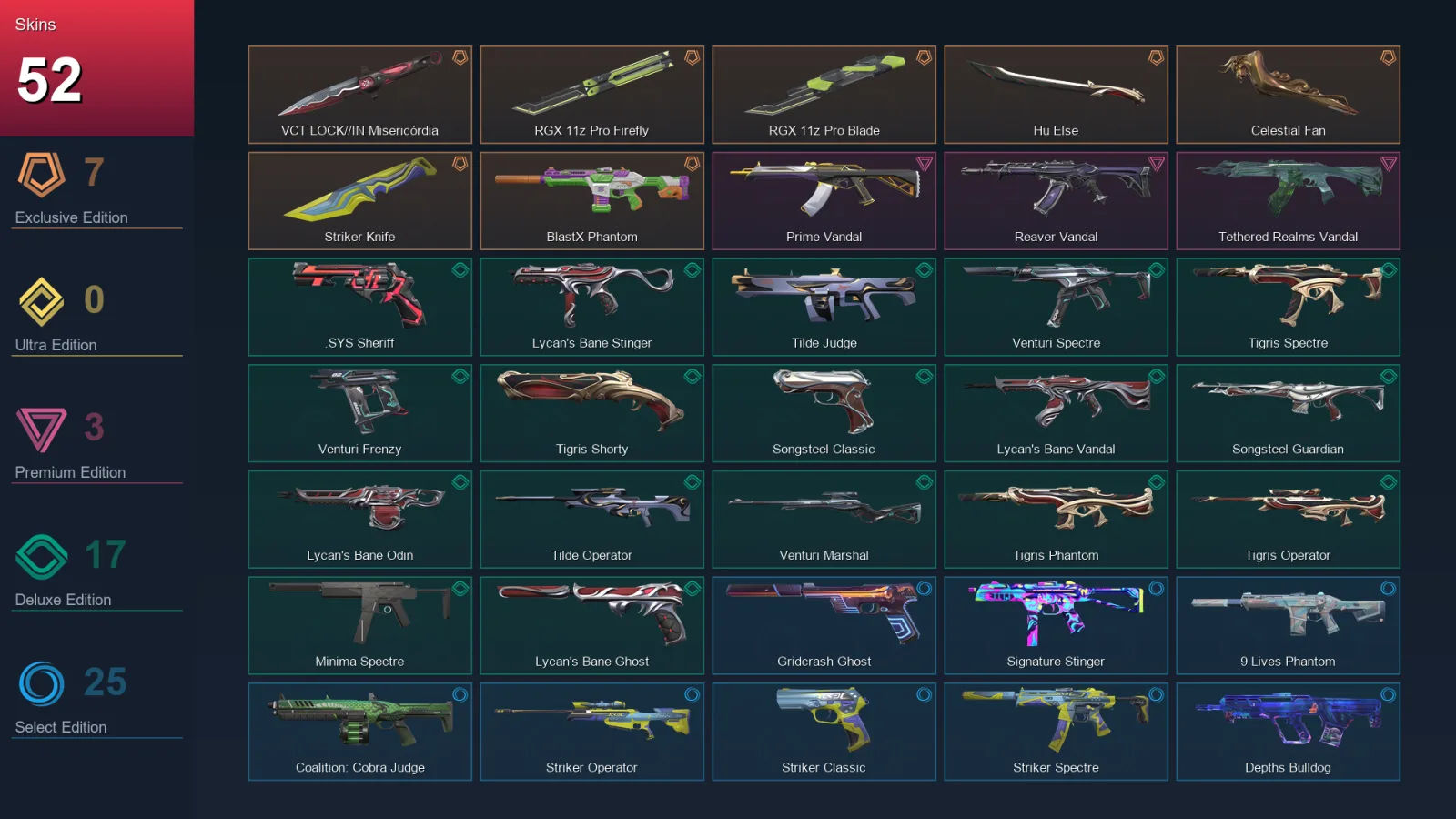 NA | Lv54 | Bronze III | 52 Skin | 20 Agent | 41 Buddy
