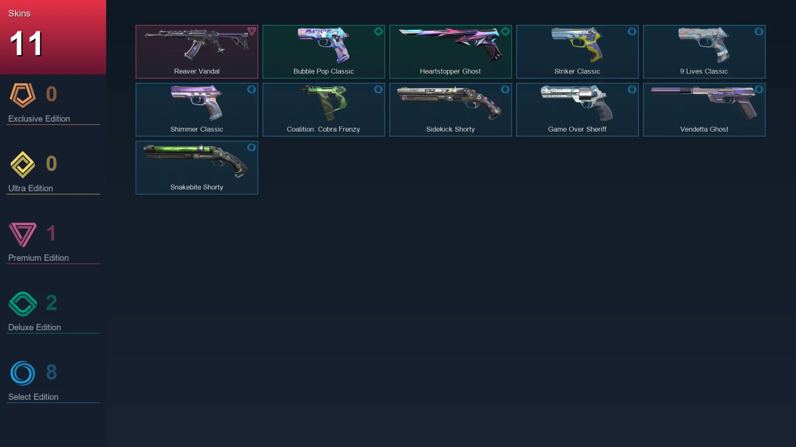AP | Lv165 | Unranked | 11 Skin | 28 Agent | 64 Buddy