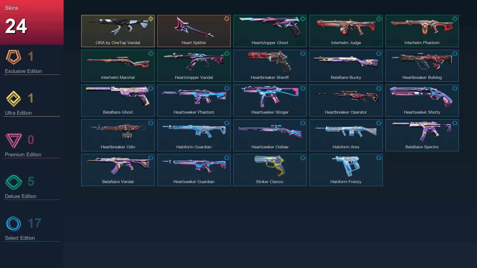 AP | Lv88 | Unranked | 24 Skin | 27 Agent | 41 Buddy — Valorant account