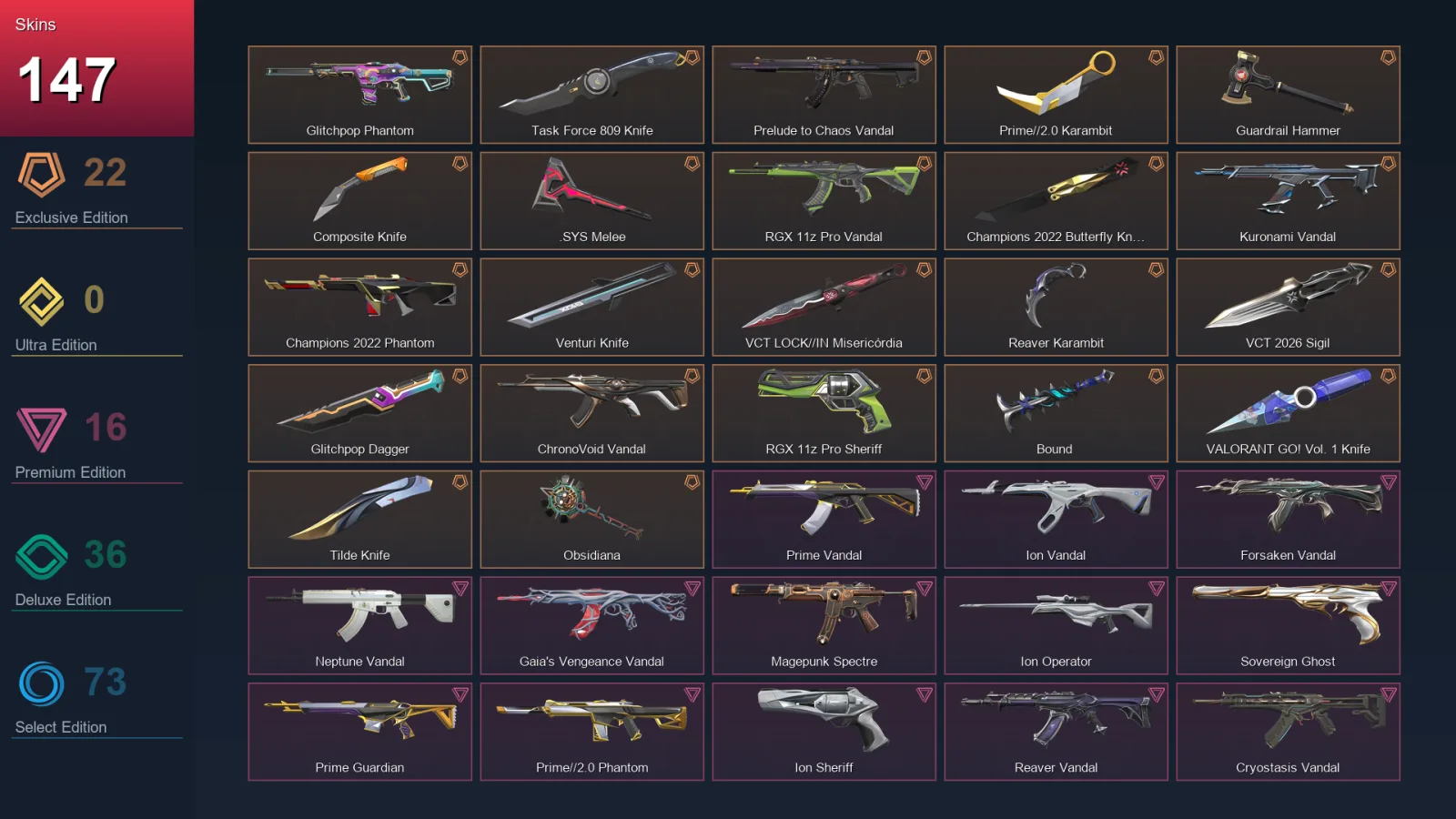 BR | Lv369 | Unranked | 147 Skin | 29 Agent | 159 Buddy