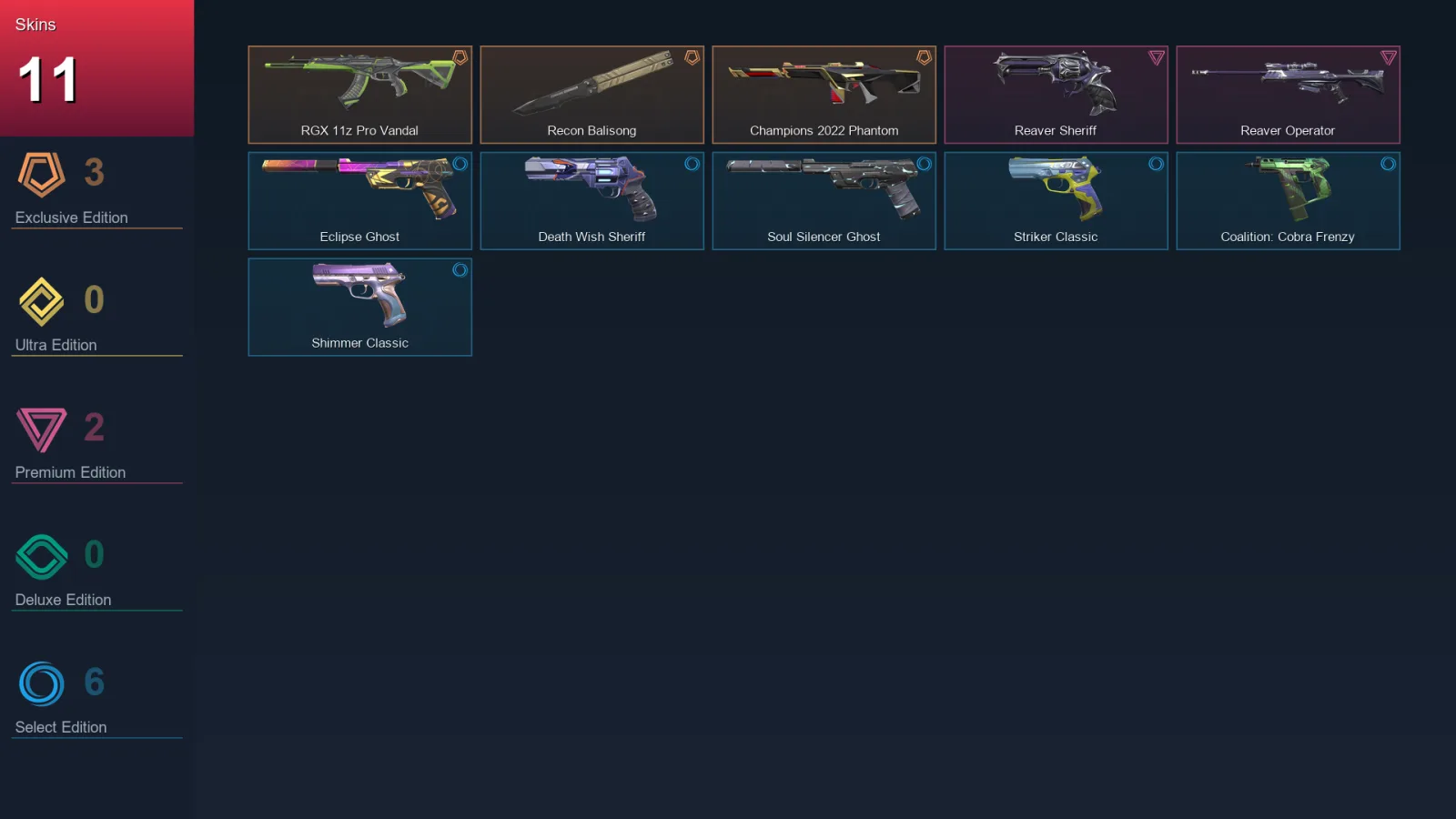 AP | Lv95 | Unranked | 11 Skin | 22 Agent | 43 Buddy