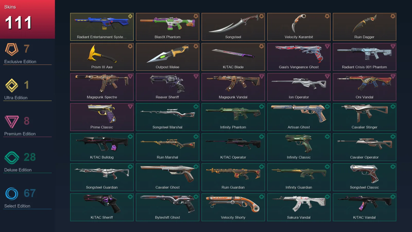 BR | Lv344 | Unranked | 111 Skin | 28 Agent | 195 Buddy