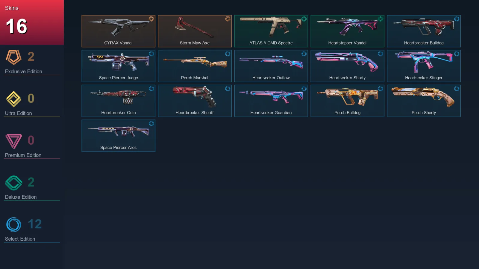EU | Lv35 | Unranked | 16 Skin | 14 Agent | 20 Buddy