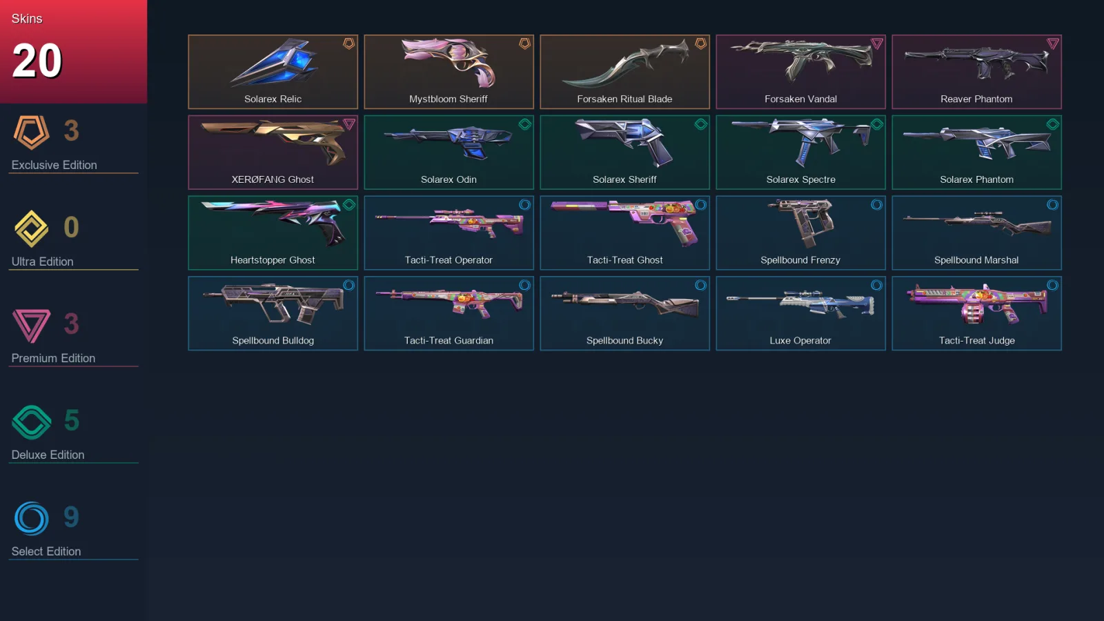 EU | Lv61 | Unranked | 20 Skin | 18 Agent | 26 Buddy