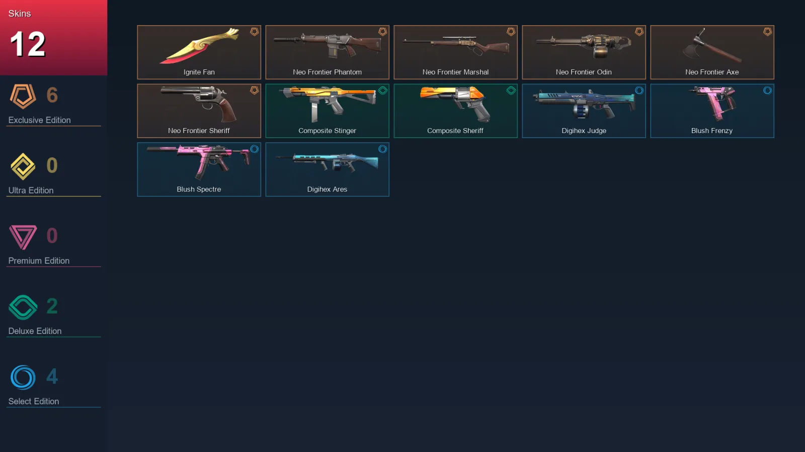EU | Lv15 | Unranked | 12 Skin | 11 Agent | 7 Buddy