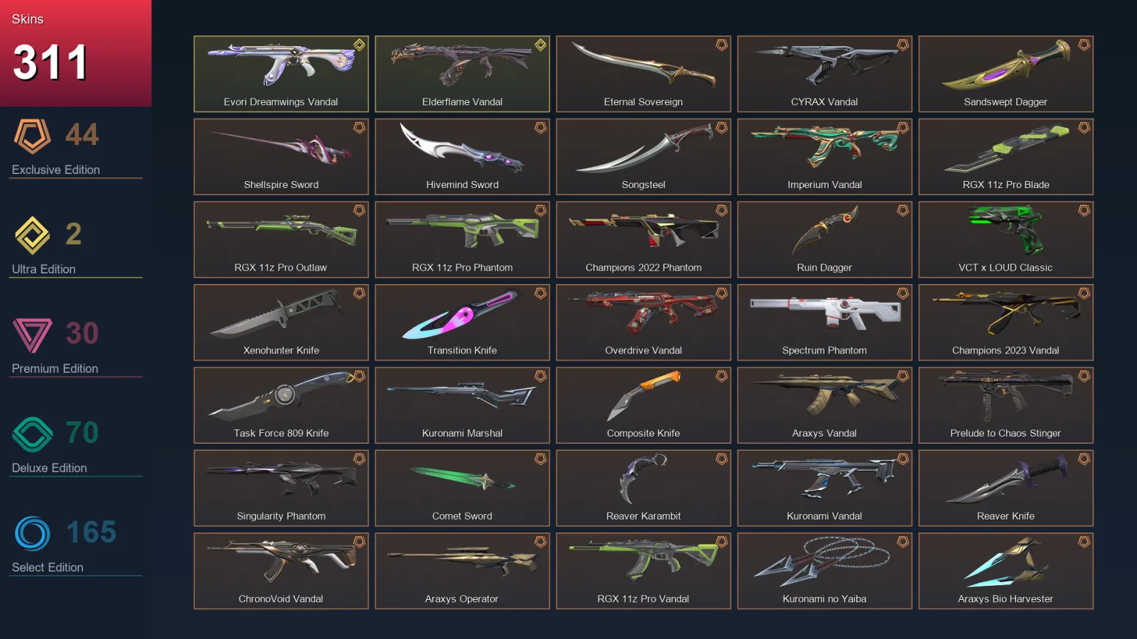 BR | Lv479 | Unranked | 311 Skin | 28 Agent | 282 Buddy