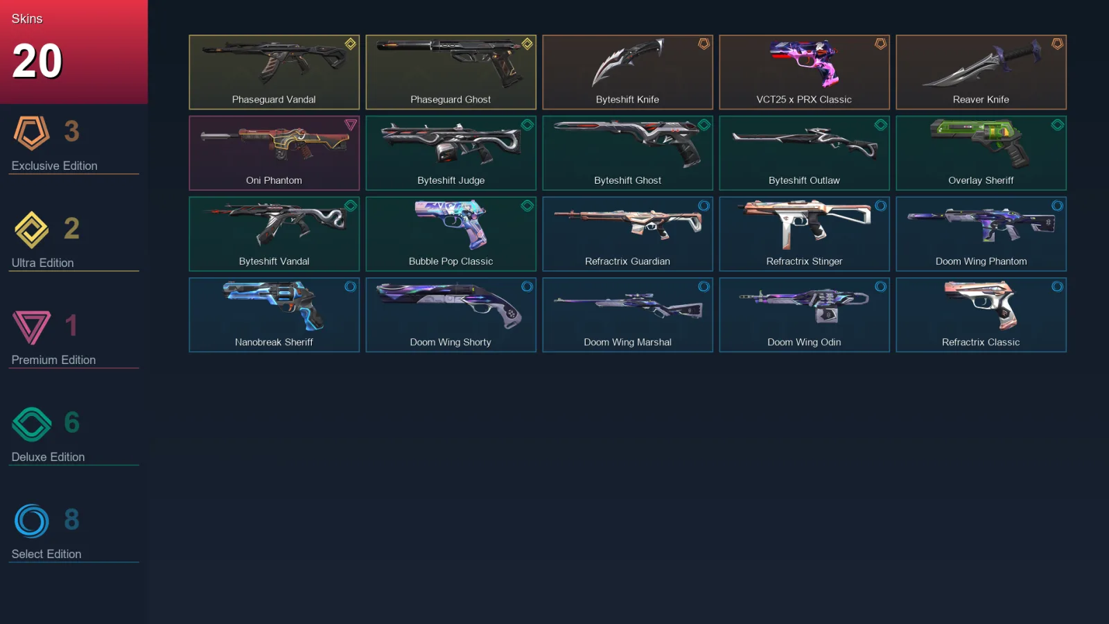 AP | Lv86 | Unranked | 20 Skin | 28 Agent | 40 Buddy — Unranked / Smurf Valorant