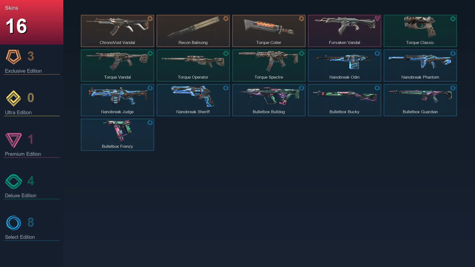BR | Lv64 | Unranked | 16 Skin | 19 Agent | 19 Buddy