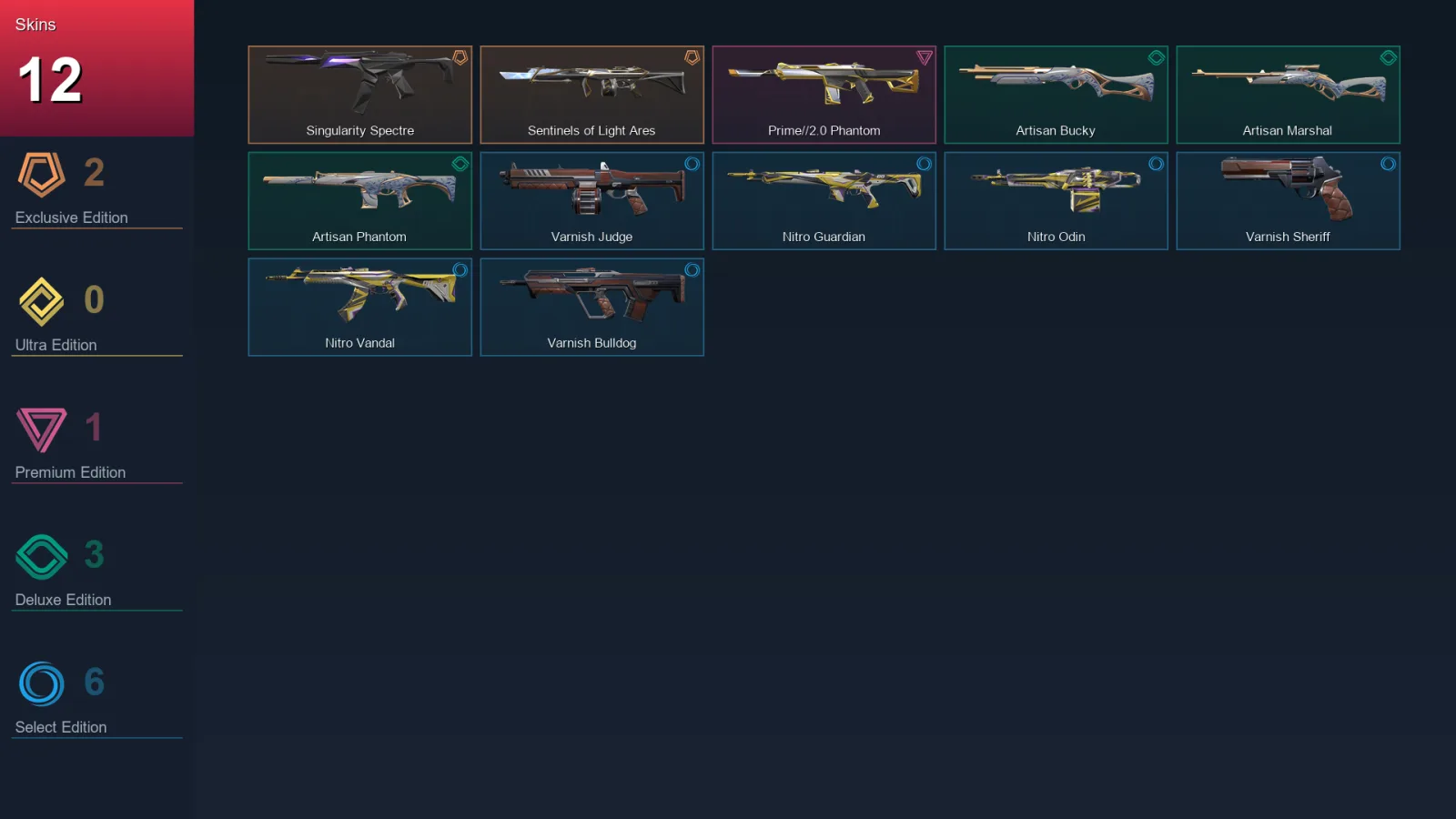 NA | Lv33 | Unranked | 12 Skin | 10 Agent | 12 Buddy