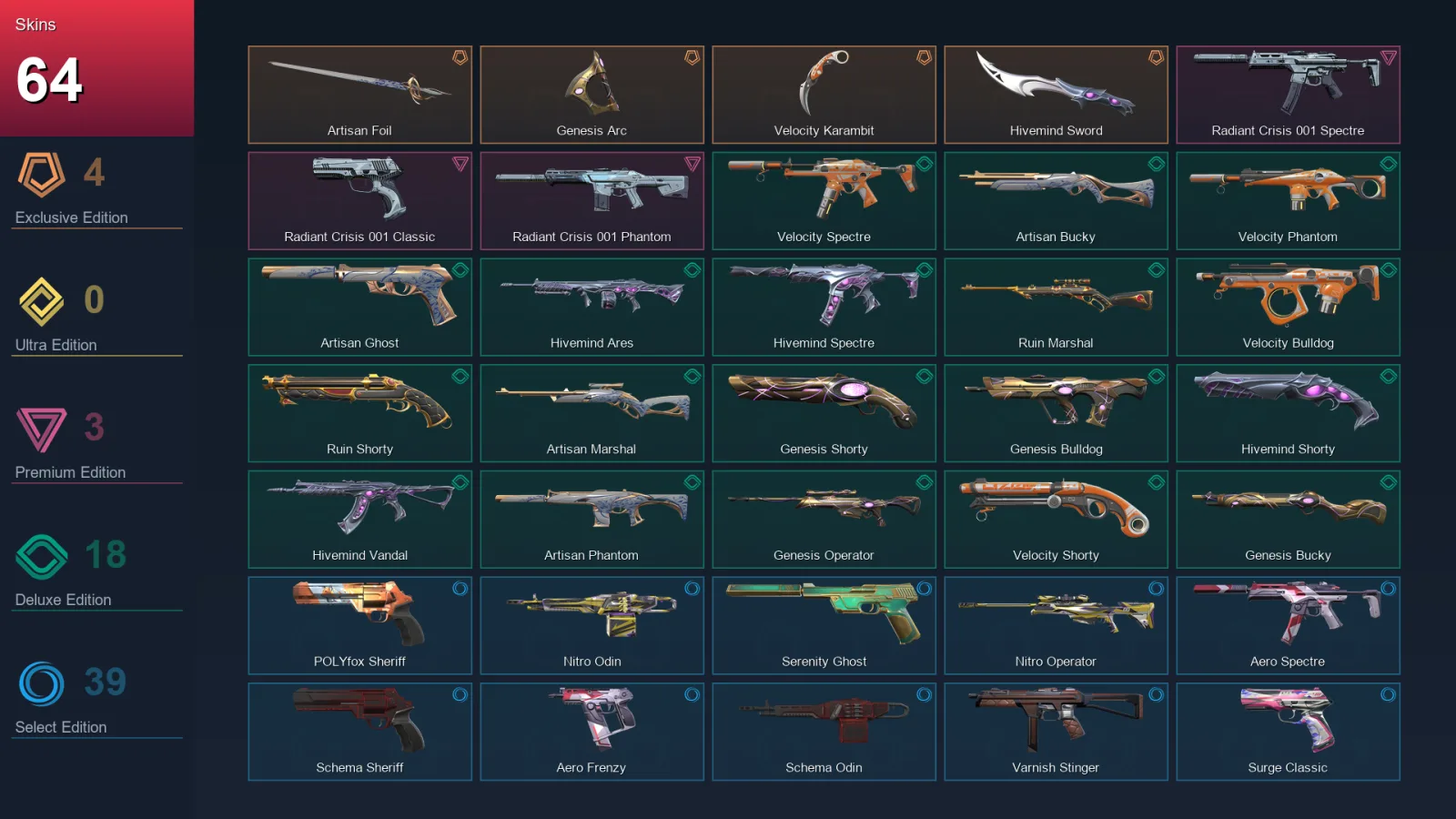 BR | Lv98 | Unranked | 64 Skin | 21 Agent | 68 Buddy