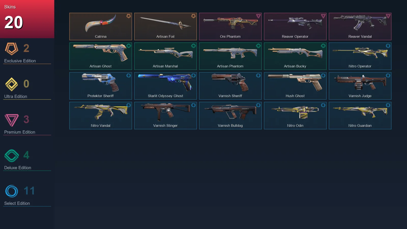 NA | Lv155 | Unranked | 20 Skin | 28 Agent | 73 Buddy