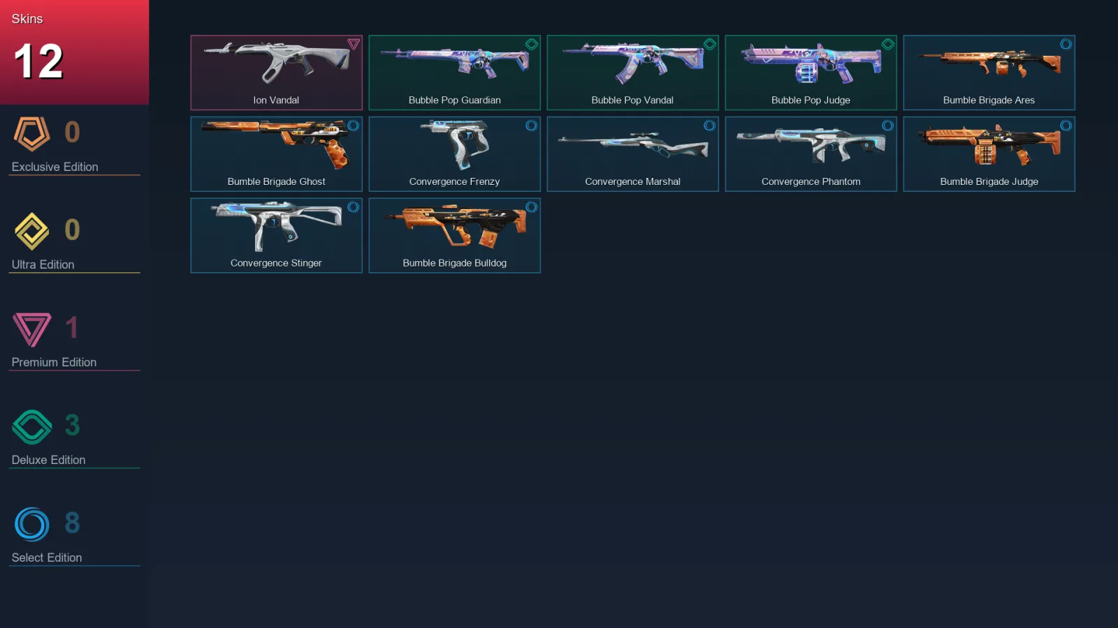 AP | Lv48 | Unranked | 12 Skin | 15 Agent | 25 Buddy