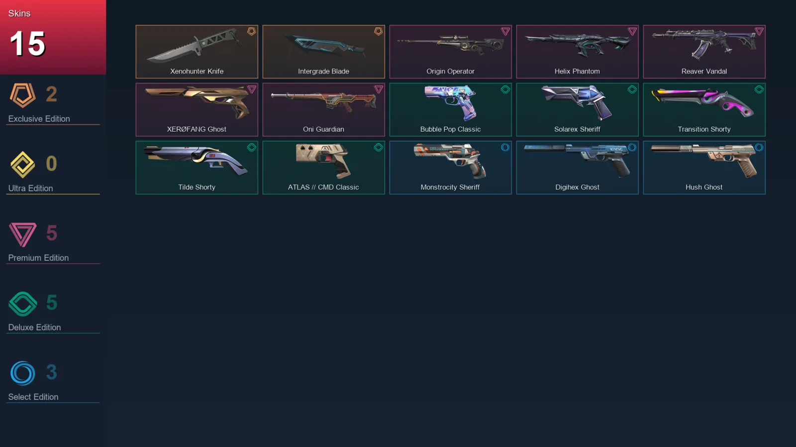 EU | Lv165 | Unranked | 15 Skin | 29 Agent | 69 Buddy — Valorant account