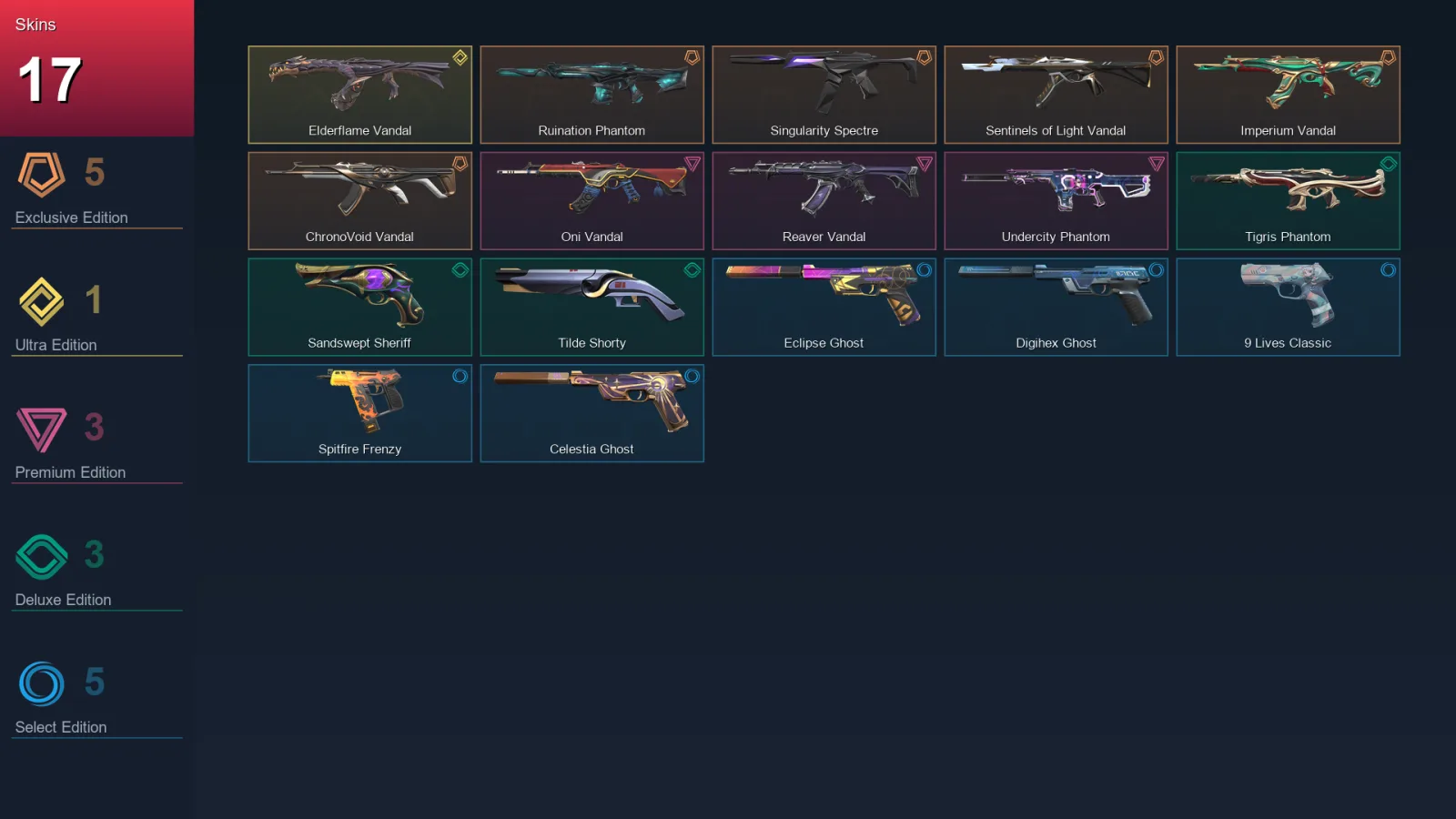 EU | Lv183 | Unranked | 17 Skin | 26 Agent | 69 Buddy