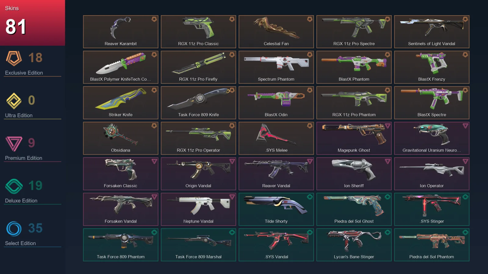 AP | Lv193 | Unranked | 81 Skin | 26 Agent | 105 Buddy — Valorant account