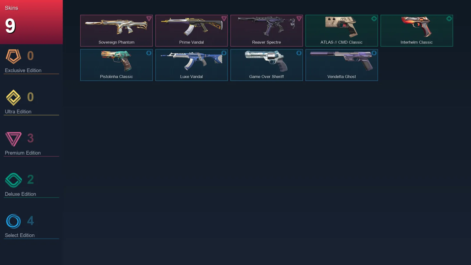 EU | Lv121 | Unranked | 9 Skin | 24 Agent | 47 Buddy