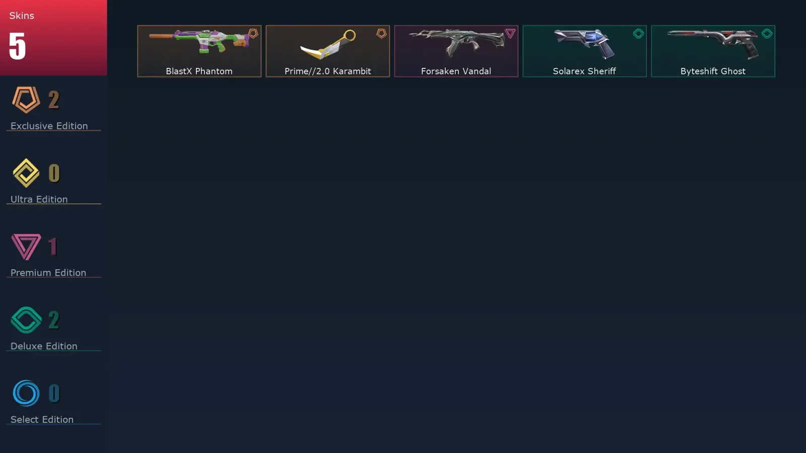 [Valorant] | EU | Level 47 | Diamond 2 | 17 Agents | 5 Skins