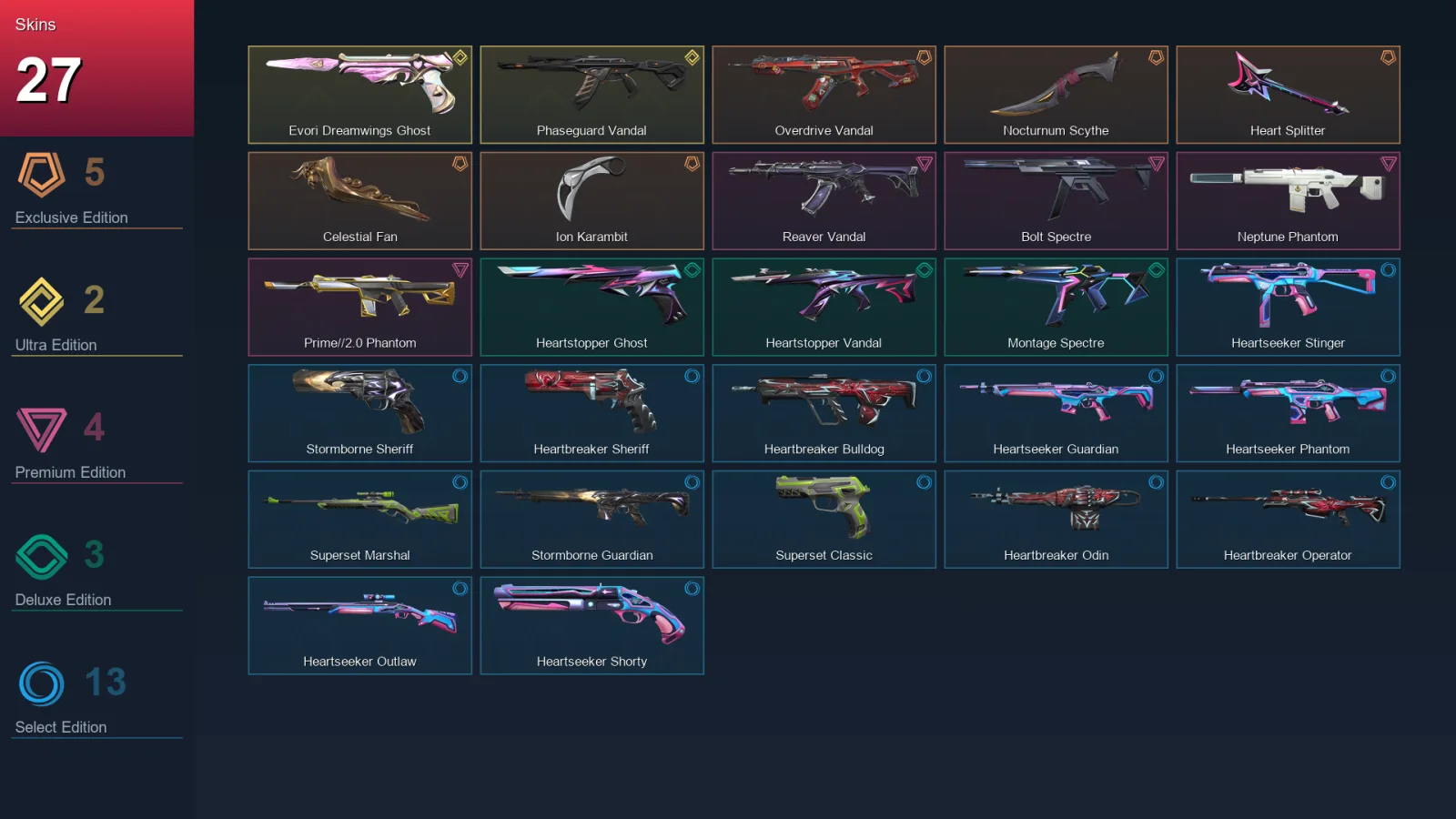 EU | Lv31 | Unranked | 27 Skin | 12 Agent | 15 Buddy — Valorant account