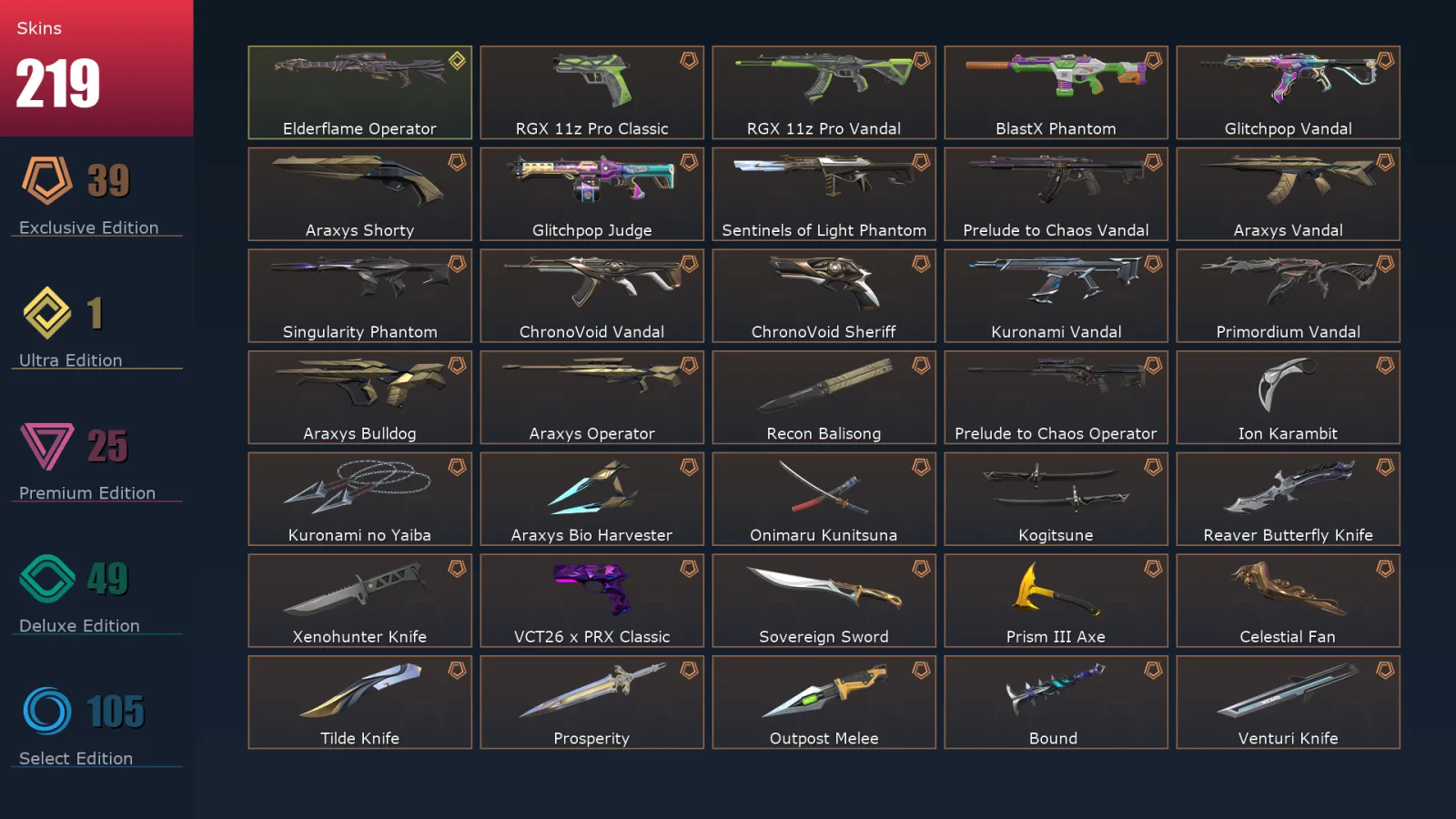 [Valorant] | EU | Level 438 | Ascendant 3 | 28 Agents | 219 Skins