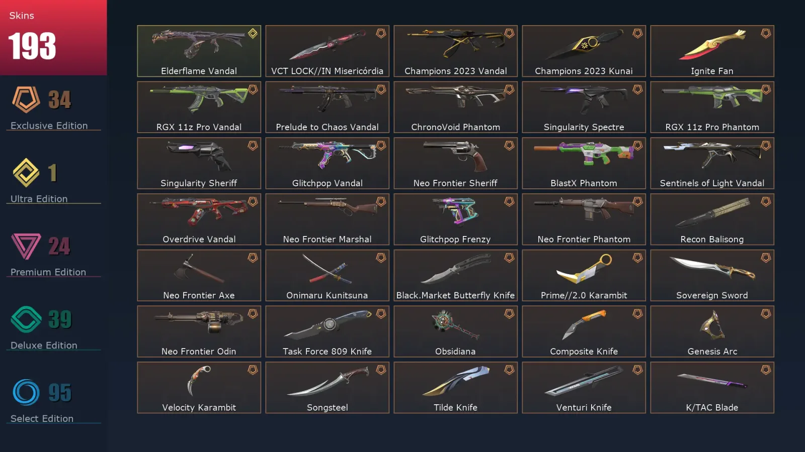 [Valorant] | EU | Level 329 | 27 Agents | 193 Skins — Valorant account