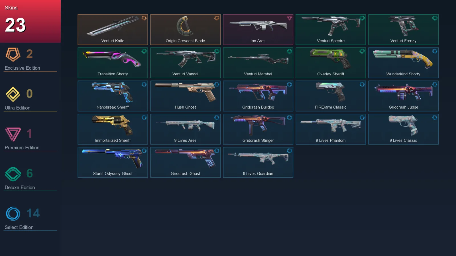 AP | Lv150 | Unranked | 23 Skin | 25 Agent | 59 Buddy