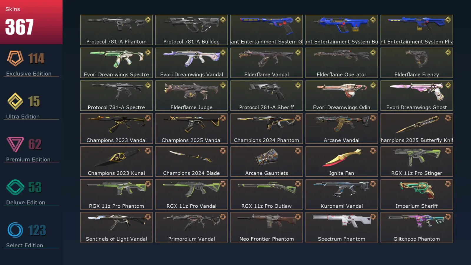 [Valorant] | EU | Level 232 | Ascendant 1 | 29 Agents | 367 Skins — Valorant account
