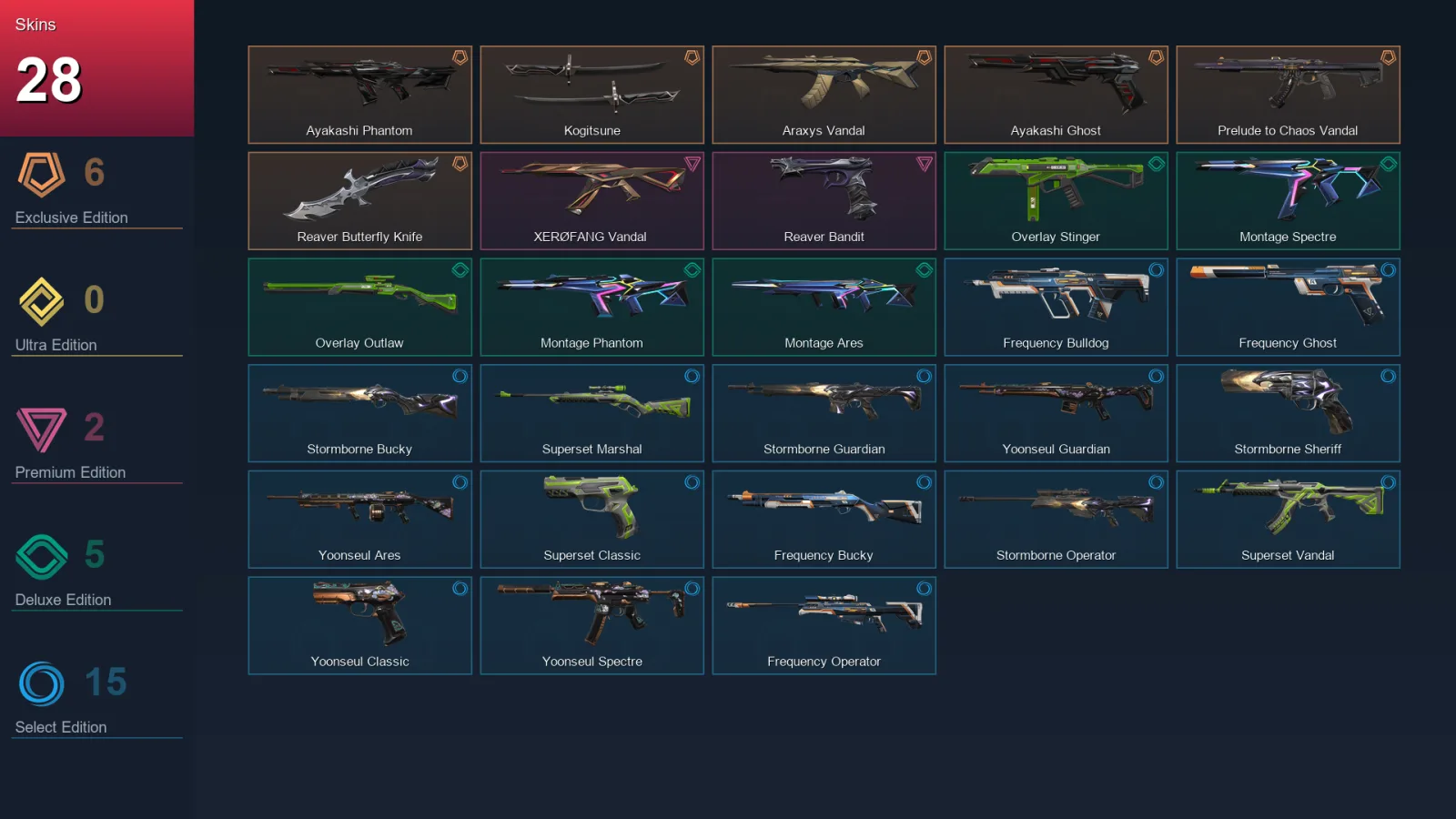 BR | Lv47 | Unranked | 28 Skin | 16 Agent | 29 Buddy