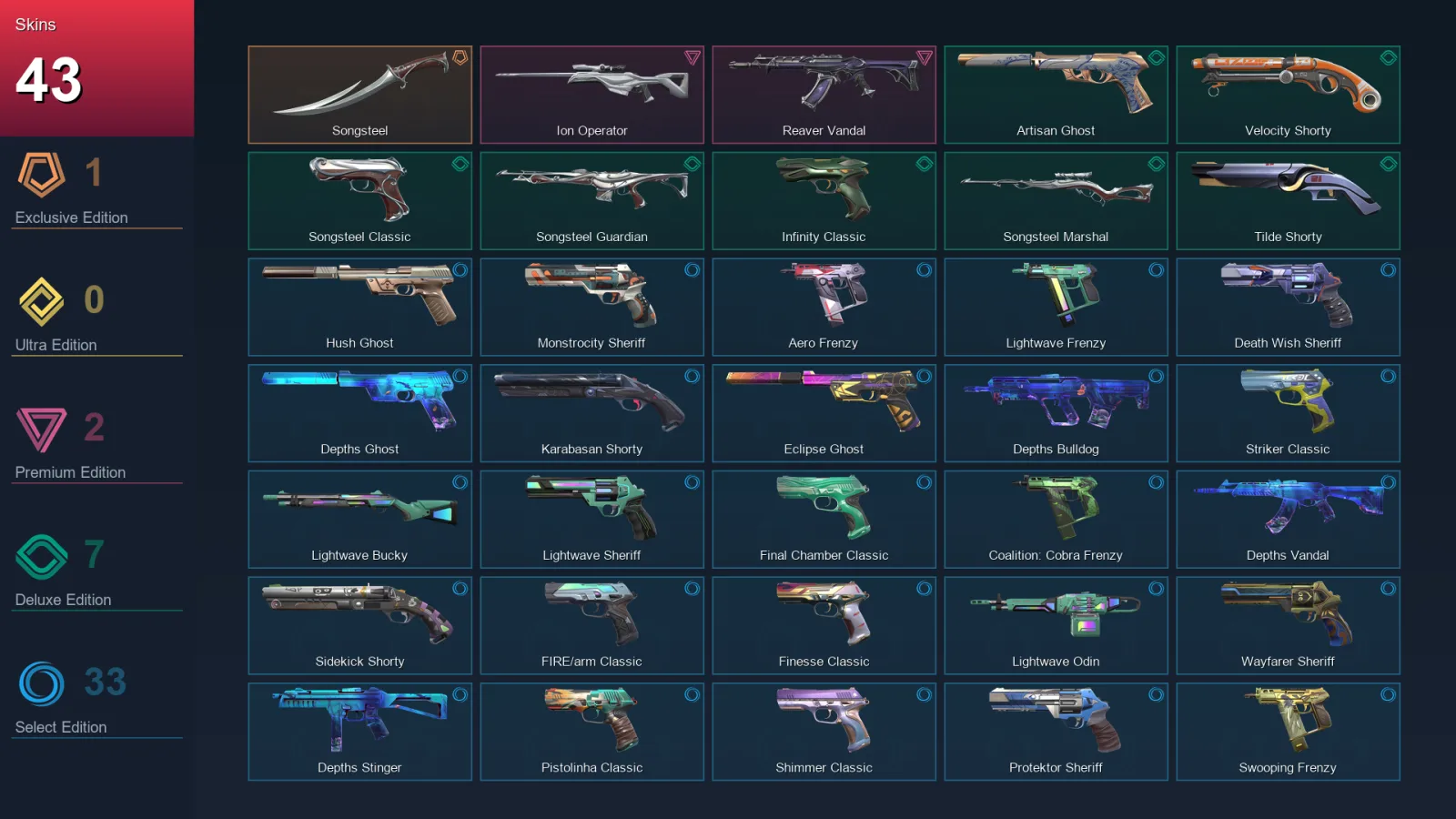 AP | Lv368 | Unranked | 43 Skin | 25 Agent | 105 Buddy — Valorant account
