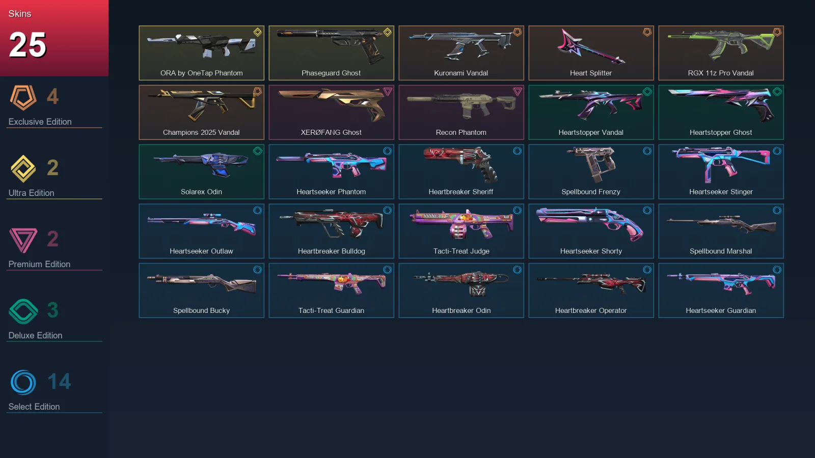 AP | Lv33 | Unranked | 25 Skin | 11 Agent | 20 Buddy