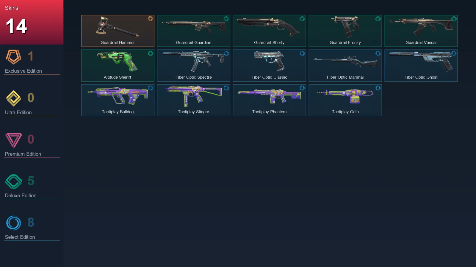 EU | Lv42 | Unranked | 14 Skin | 13 Agent | 23 Buddy — Valorant account
