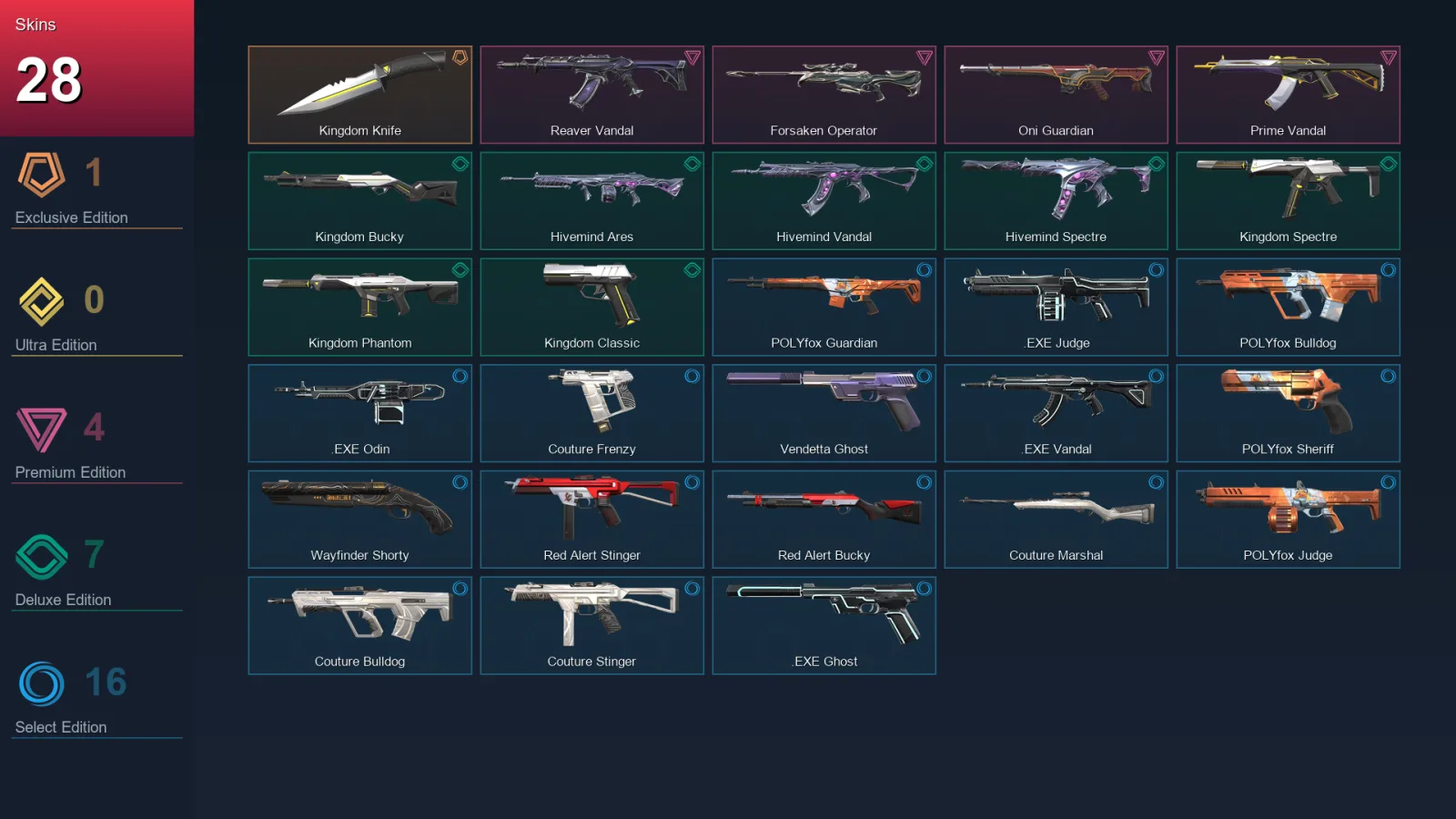 EU | Lv49 | Unranked | 28 Skin | 15 Agent | 39 Buddy — Valorant account