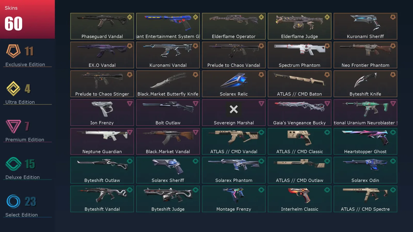 [Valorant] | EU | Level 136 | 28 Agents | 60 Skins — Valorant account