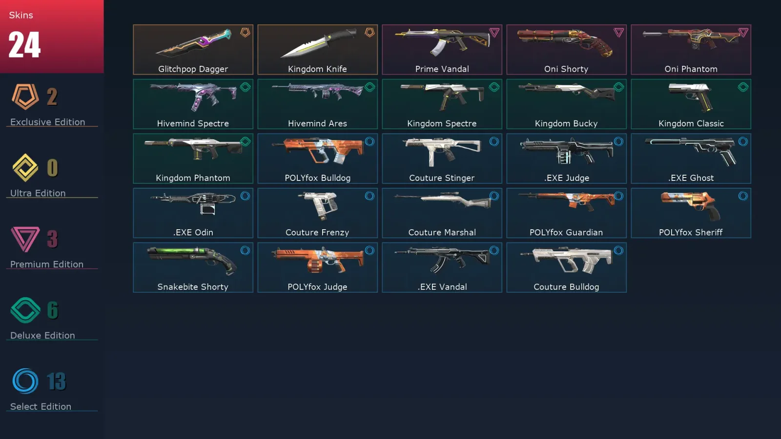 [Valorant] | EU | Level 44 | 14 Agents | 24 Skins — Valorant account