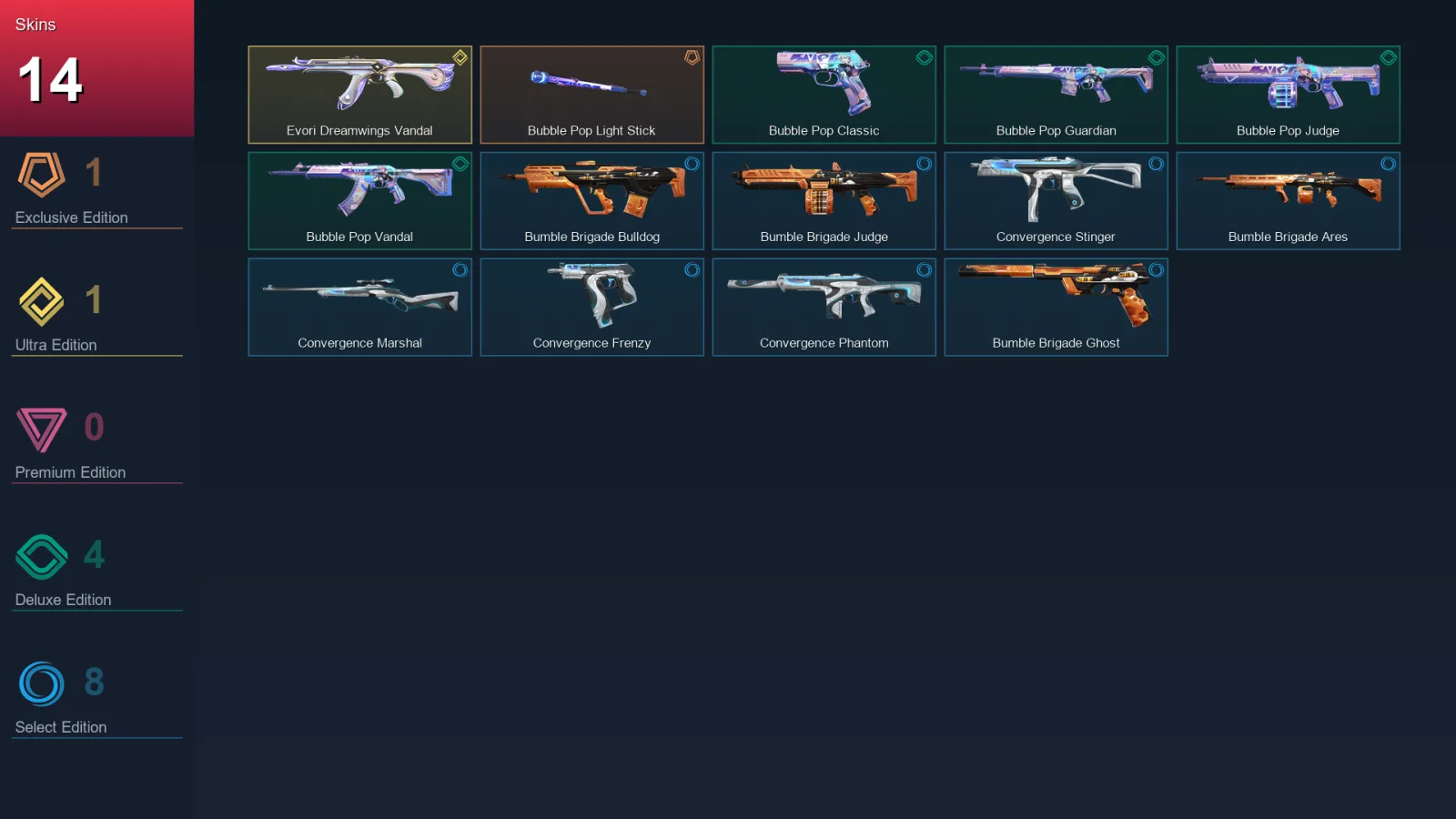 NA | Lv31 | Unranked | 14 Skin | 12 Agent | 15 Buddy