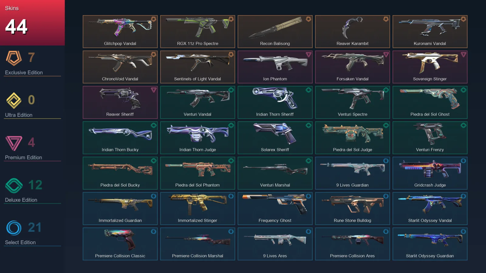 NA | Lv103 | Unranked | 44 Skin | 27 Agent | 64 Buddy