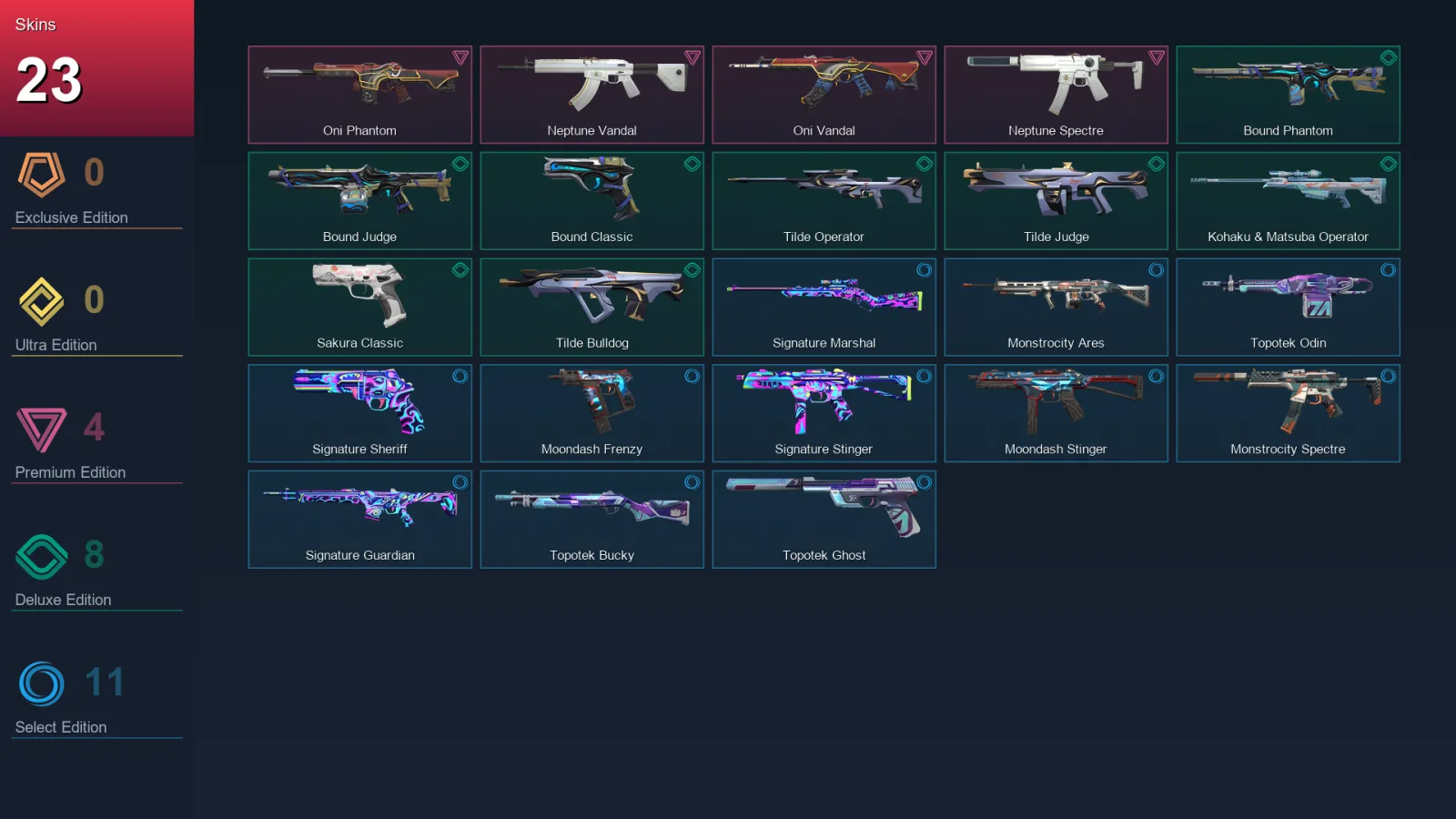 LA | Lv43 | Unranked | 23 Skin | 11 Agent | 21 Buddy