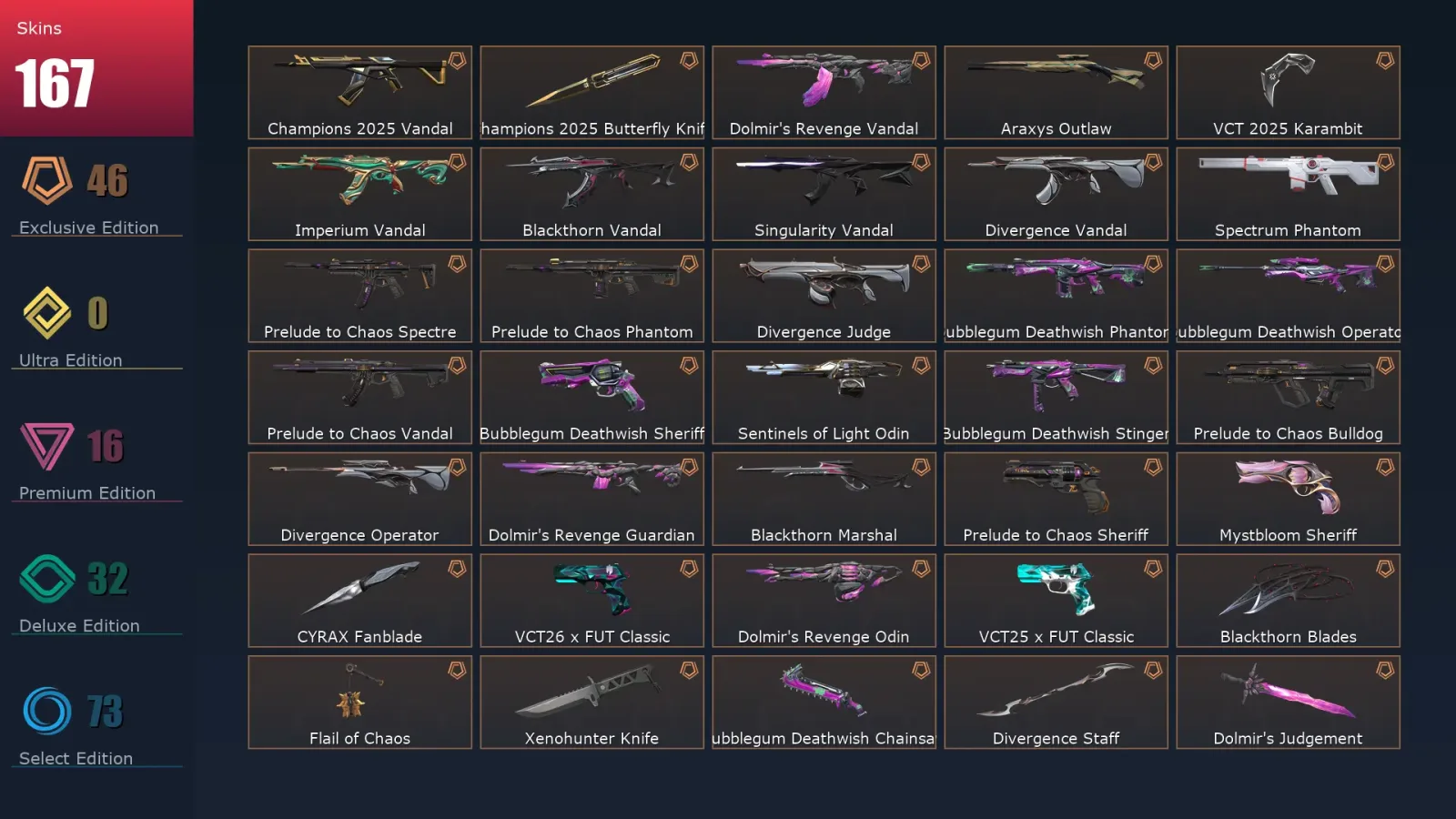 [Valorant] | EU | Level 246 | Diamond 2 | 29 Agents | 167 Skins — Valorant account