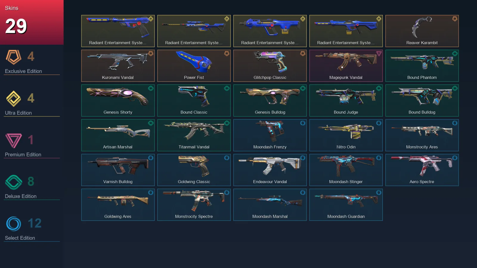 AP | Lv60 | Unranked | 29 Skin | 26 Agent | 42 Buddy
