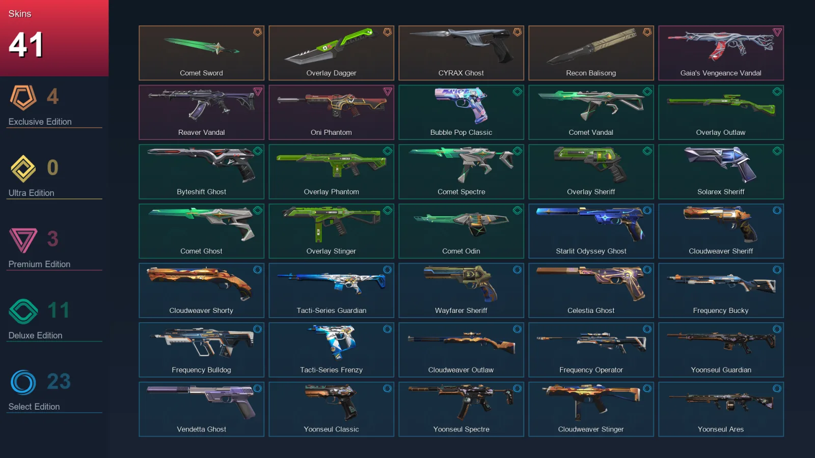 EU | Lv320 | Unranked | 41 Skin | 27 Agent | 109 Buddy — Valorant account
