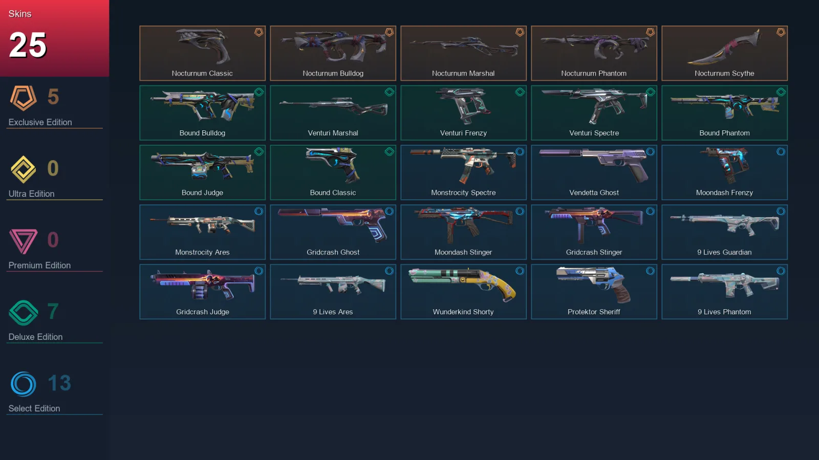 EU | Lv104 | Unranked | 25 Skin | 25 Agent | 68 Buddy — Bound Judge