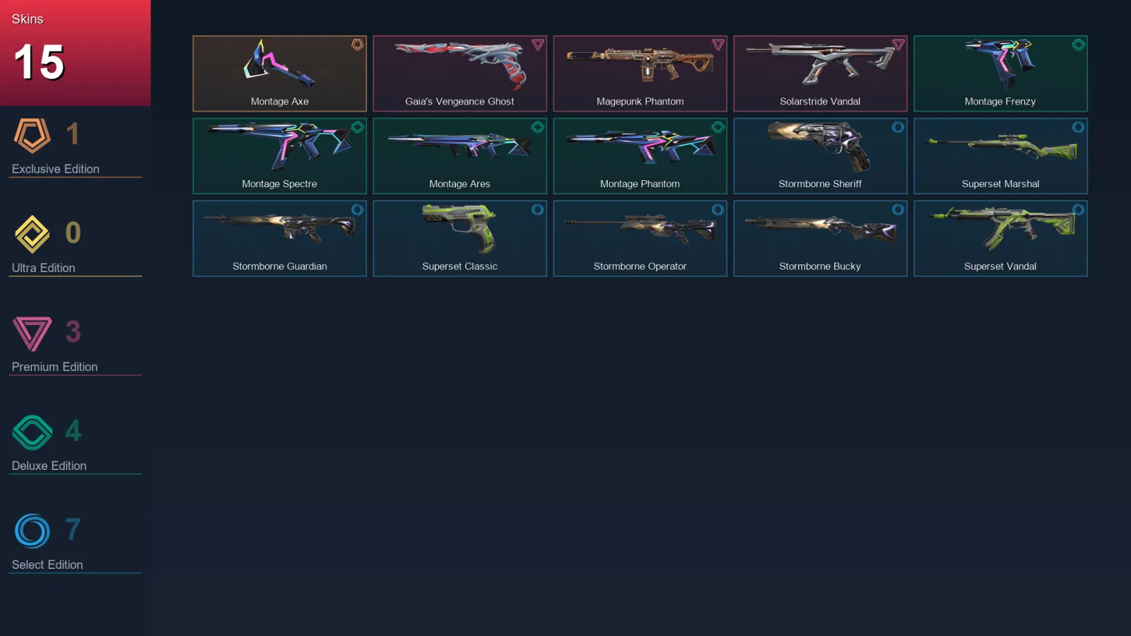EU | Lv41 | Unranked | 15 Skin | 14 Agent | 20 Buddy
