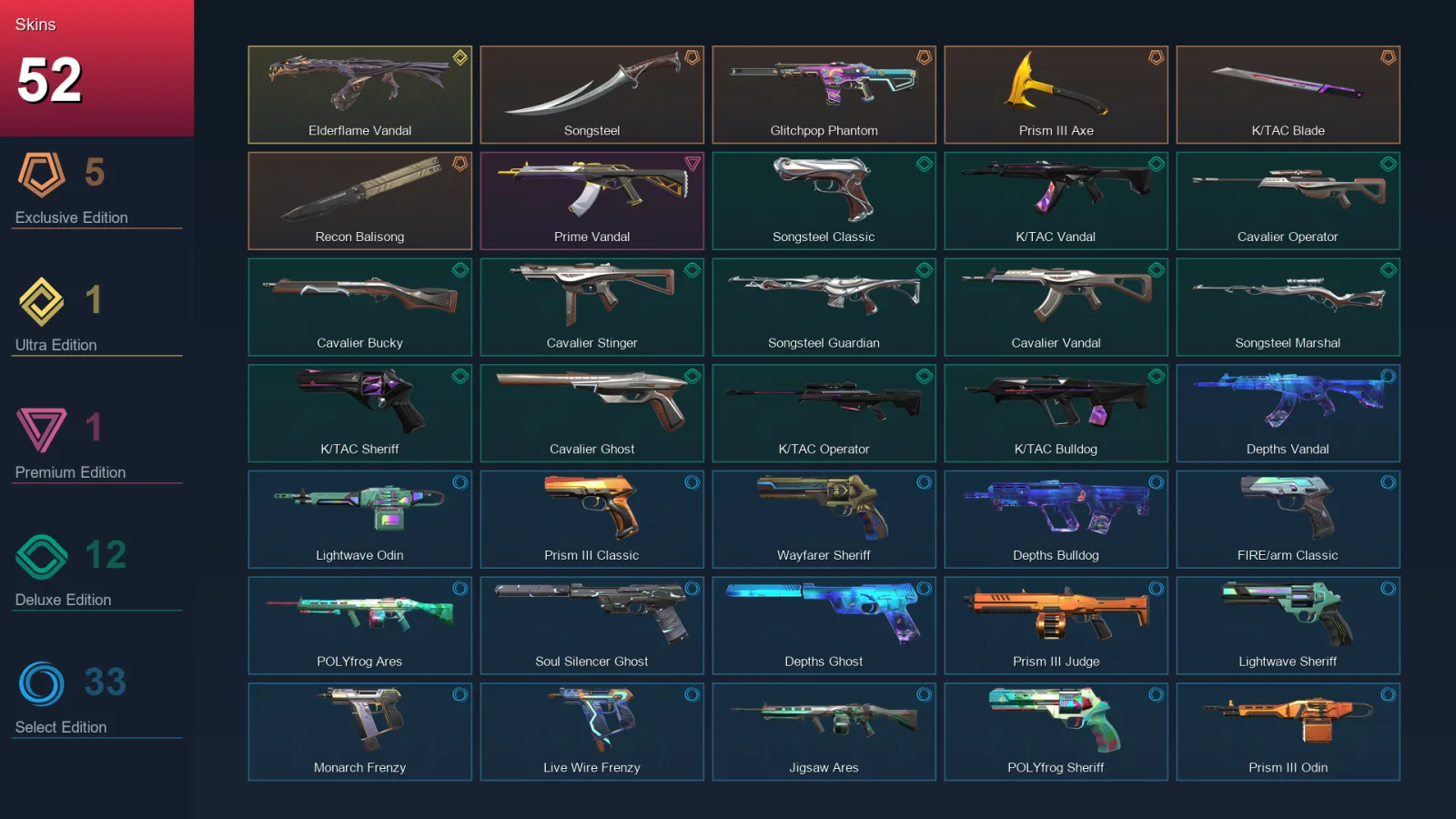 BR | Lv163 | Unranked | 52 Skin | 23 Agent | 83 Buddy